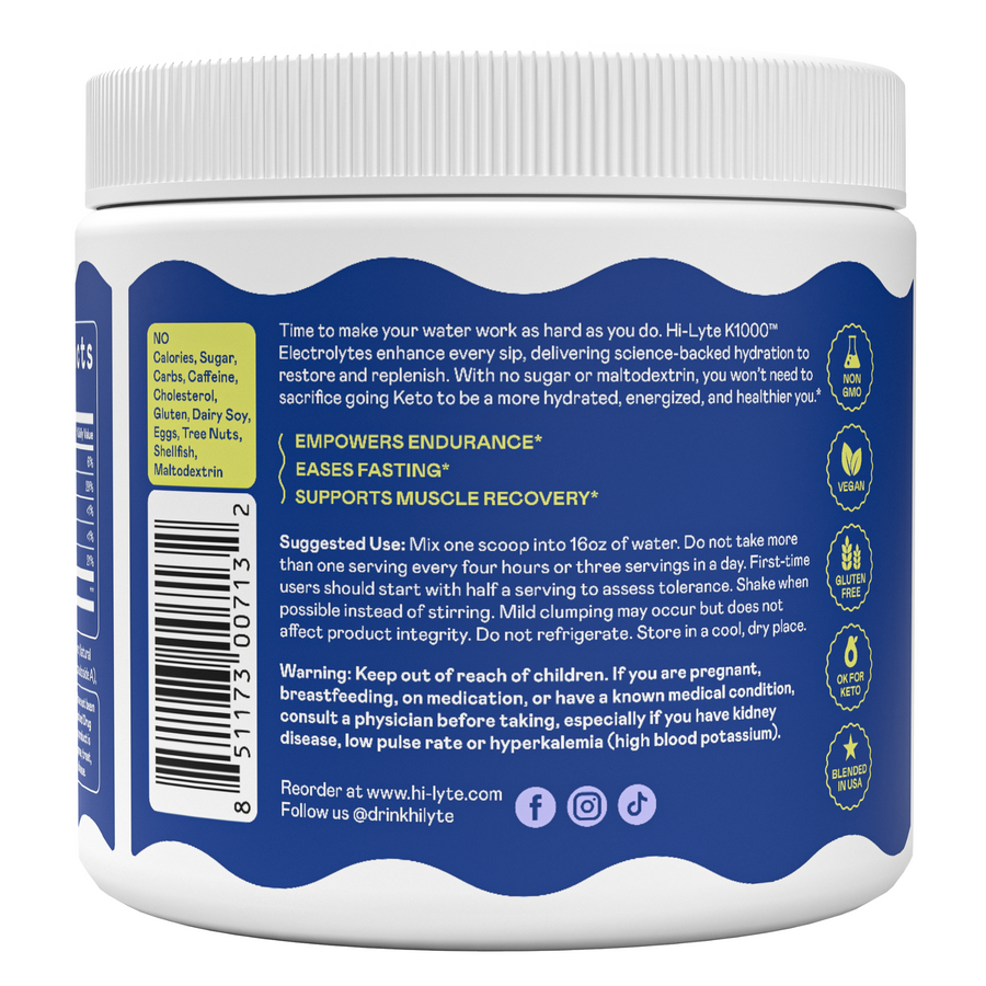 K1000 Electrolytes Powder Mix - Blue Raspberry