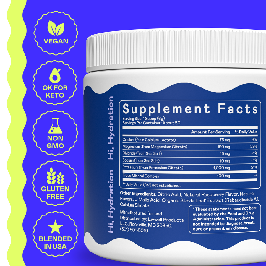 K1000 Electrolytes Powder Mix - Blue Raspberry
