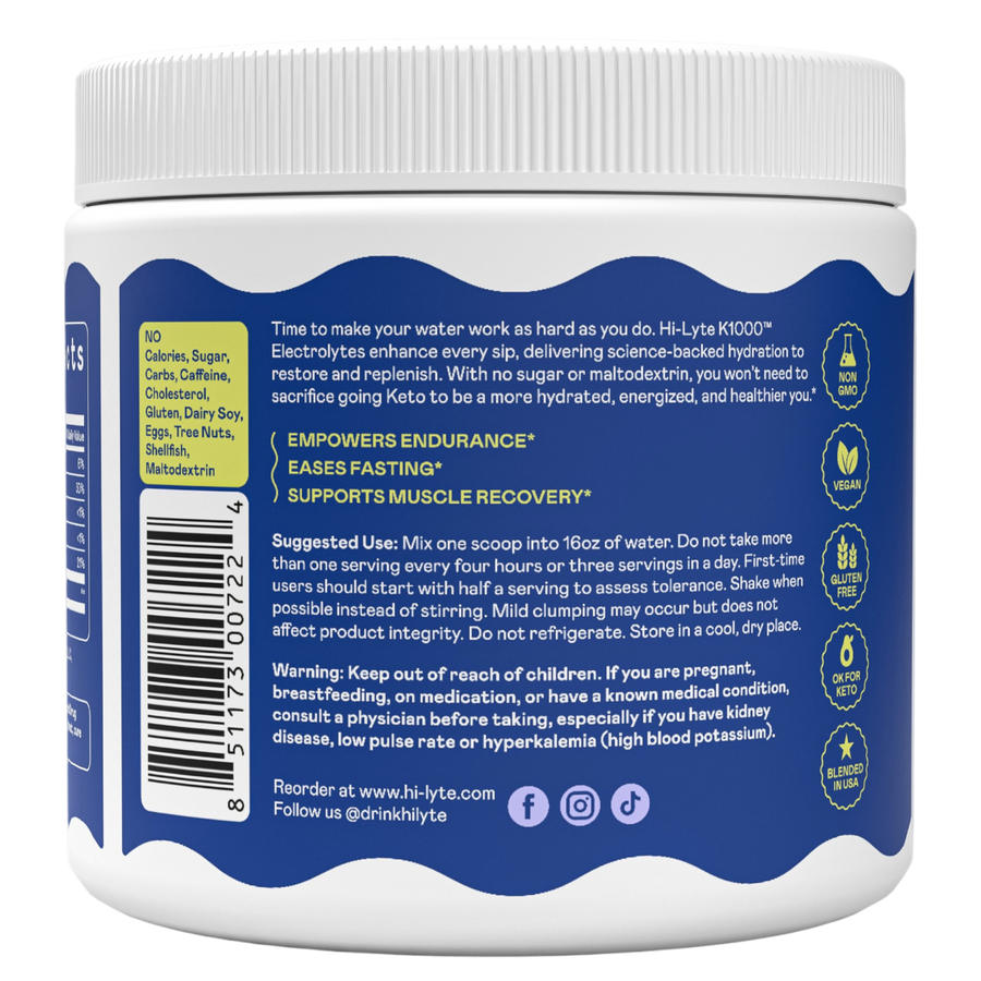 K1000 Electrolytes Powder Mix - Unflavored