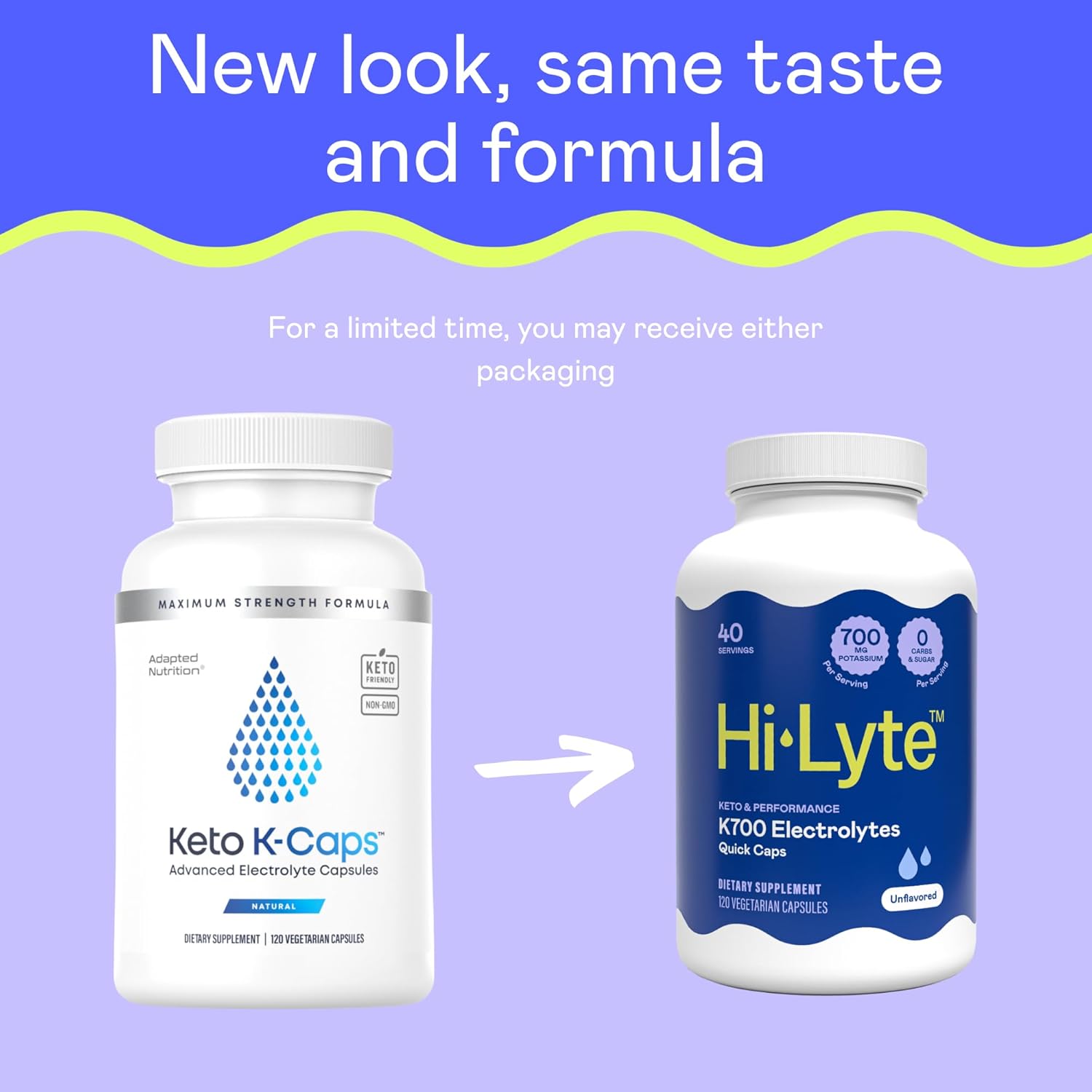 K700 Electrolytes Quick Caps Unflavored | Hi-Lyte | Keto Hydration