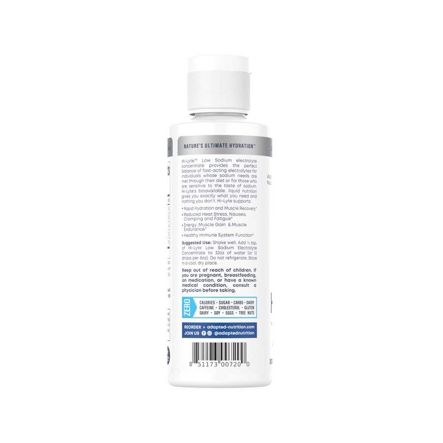 Low Sodium Electrolytes Liquid Mix - Unflavored