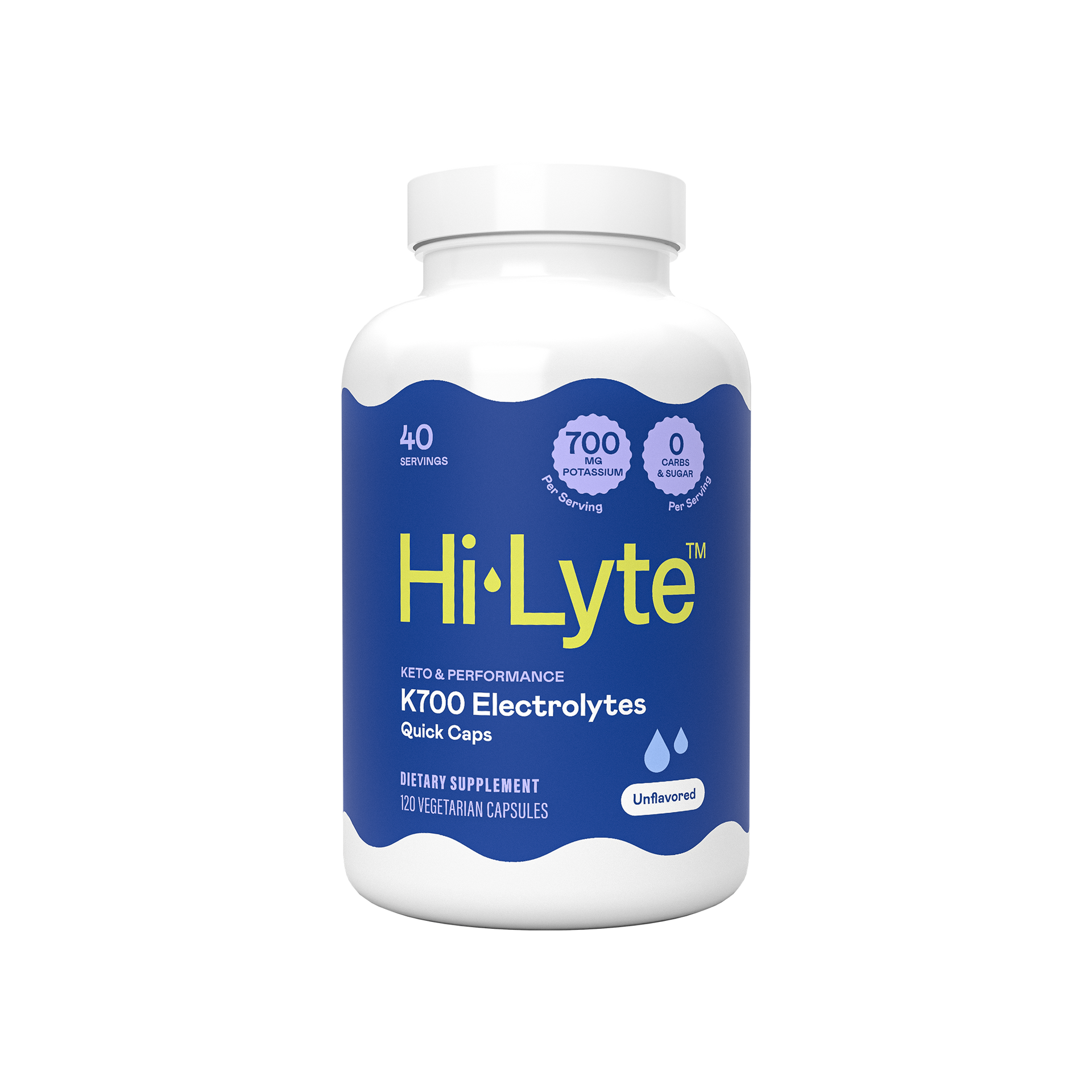 K700 Electrolytes Quick Caps Unflavored | Hi-Lyte | Keto Hydration